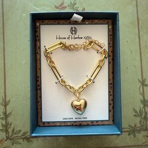 House of Harlow 1960 Gold Heart Necklace